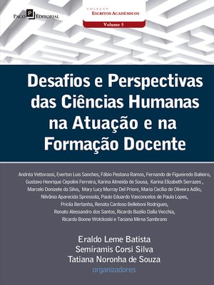 cover image of Desafios e perspectivas das ciências humanas na atuação e na formação docente